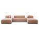 Audrey - U Shape Corner Sofa - Peach