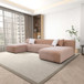 Audrey - U Shape Corner Sofa - Peach