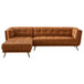 Addison - Left Sectional Leather Sofa - Cognac
