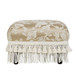 Fiona - Accent Footstool Ottoman - Champagne Beige Floral