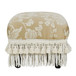 Fiona - Accent Footstool Ottoman - Champagne Beige Floral