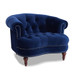 La Rosa - Victorian Tufted Upholstered Accent Chair - Navy Blue