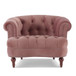 La Rosa - Victorian Tufted Upholstered Accent Chair - Ash Rose Pink