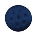 Yolanda - Round Upholstered Accent Ottoman - Navy Blue / Gold