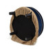 Yolanda - Round Upholstered Accent Ottoman - Navy Blue / Gold