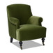 Eloise - Pleated Sock Arm Accent Armchair - Olive Green