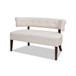 Jared - Roll Arm Tufted Bench Settee - Sky Neutral Beige