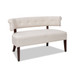 Jared - Roll Arm Tufted Bench Settee - Sky Neutral Beige