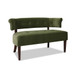 Jared - Roll Arm Tufted Bench Settee - Olive Green