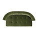 Jared - Roll Arm Tufted Bench Settee - Olive Green