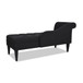 Harrison - Tufted Roll Arm Chaise Lounge - Jet Black