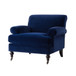 Alana Lawson - Accent Arm Chair Metal Casters - Navy Blue