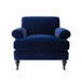 Alana Lawson - Accent Arm Chair Metal Casters - Navy Blue