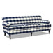 Alana Lawson - Three Cushion Tightback Sofa - Blue Lattice