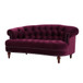 La Rosa - Victorian Chesterfield Loveseat - Burgundy