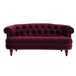 La Rosa - Victorian Chesterfield Loveseat - Burgundy