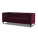 Jack - Modern Tuxedo Tufted Sofa - Burgundy