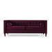 Jack - Modern Tuxedo Tufted Sofa - Burgundy