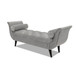 Alma - Tufted Flared Arm Entryway Bench - Opal Gray