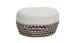 Willow - Round Upholstered Patio Ottoman - Beige