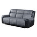 Alicia - Reclining Sofa And Loveseat - Gray / Black