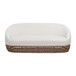 Willow - Upholstered Woven Patio Deep Seating Sofa, Wicker Frame - Wheat Beige / Golden Brown