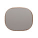 Willow - Oval Woven Patio Coffee Table, Wicker Frame - Wheat Beige / Golden Brown