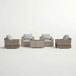 Wicker Sectional Seating Group With Cushions - Gray Mix