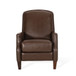 Recliner Chair With Rivets - Dark Brown