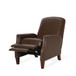 Recliner Chair With Rivets - Dark Brown