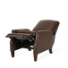 Recliner Chair With Rivets - Dark Brown