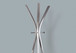 Free Standing Coat Rack 3 Hooks For Entryway - Silver