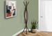 Free Standing Coat Rack 3 Hooks For Entryway - Espresso