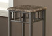 Accent Table Plant Stand Square Marble Look - Espresso