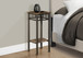 Accent Table Plant Stand Square Marble Look - Espresso