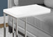 C-Shaped Accent Table Glossy For Living Room - White