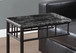 C-Shaped Accent Table For Living Room - Gray