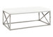 Glossy Coffee Table Rectangular For Living Room - White