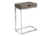 C-Shaped Accent Table Storage Drawer For Living Room - Taupe