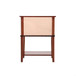 Sleek Nightstand With Storage Shelf And Rich Finish - Cherry