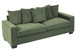 Luxe Corduroy Sofa With 5 Matching Toss Pillows, Sleek Design, Spacious And Comfortable 3 Seater Couch - Dark Green