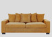 Luxe Corduroy Sofa With 5 Matching Toss Pillows, Sleek Design, Spacious And Comfortable 3 Seater Couch - Ginger