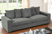 Luxe Corduroy Sofa With 5 Matching Toss Pillows, Sleek Design, Spacious And Comfortable 3 Seater Couch - Gray