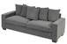 Luxe Corduroy Sofa With 5 Matching Toss Pillows, Sleek Design, Spacious And Comfortable 3 Seater Couch - Gray