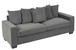 Luxe Corduroy Sofa With 5 Matching Toss Pillows, Sleek Design, Spacious And Comfortable 3 Seater Couch - Gray