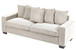 Luxe Corduroy Sofa With 5 Matching Toss Pillows, Sleek Design, Spacious And Comfortable 3 Seater Couch - Ivory