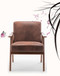 Accent Chair, Classic Mid Century Modern For Extra Seating - Brown