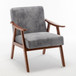 Accent Chair, Classic, Mid Century Modern For Extra Seating - Gray