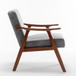 Accent Chair, Classic, Mid Century Modern For Extra Seating - Gray
