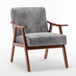 Accent Chair, Classic, Mid Century Modern For Extra Seating - Gray